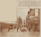 874152 Gezicht over de Leidseweg te Utrecht, met links de fietstunnel, die nu ook voor autoverkeer opengesteld is.